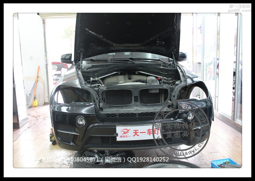 成都寶馬X5車燈改裝升級歐司朗增亮氙氣燈海拉雙光透鏡成都天一車燈