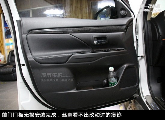 三菱歐藍(lán)德汽車音響改裝芬朗喇叭DSP處理器隔音止震長(zhǎng)沙城市樂(lè)酷