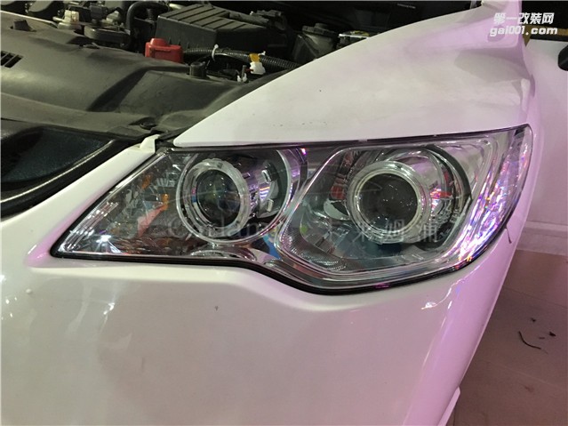 廣州思銘改燈，車燈改裝升級(jí)：卡萊姆浦Q5+精偉雙光透鏡+天使眼+惡魔眼
