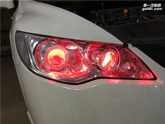 廣州思銘改燈，車燈改裝升級(jí)：卡萊姆浦Q5+精偉雙光透鏡+天使眼+惡魔眼