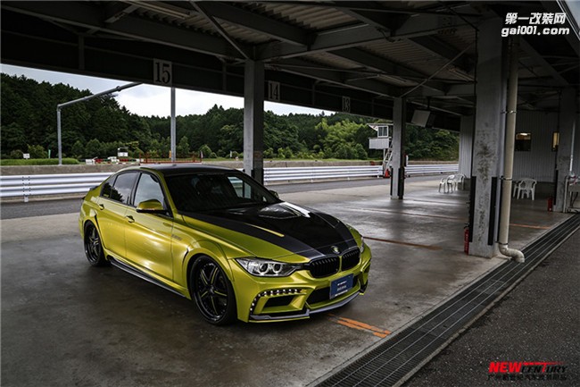 新款寶馬3系改裝大包圍 F30F35寬體Energy Motorsport前后杠機(jī)蓋