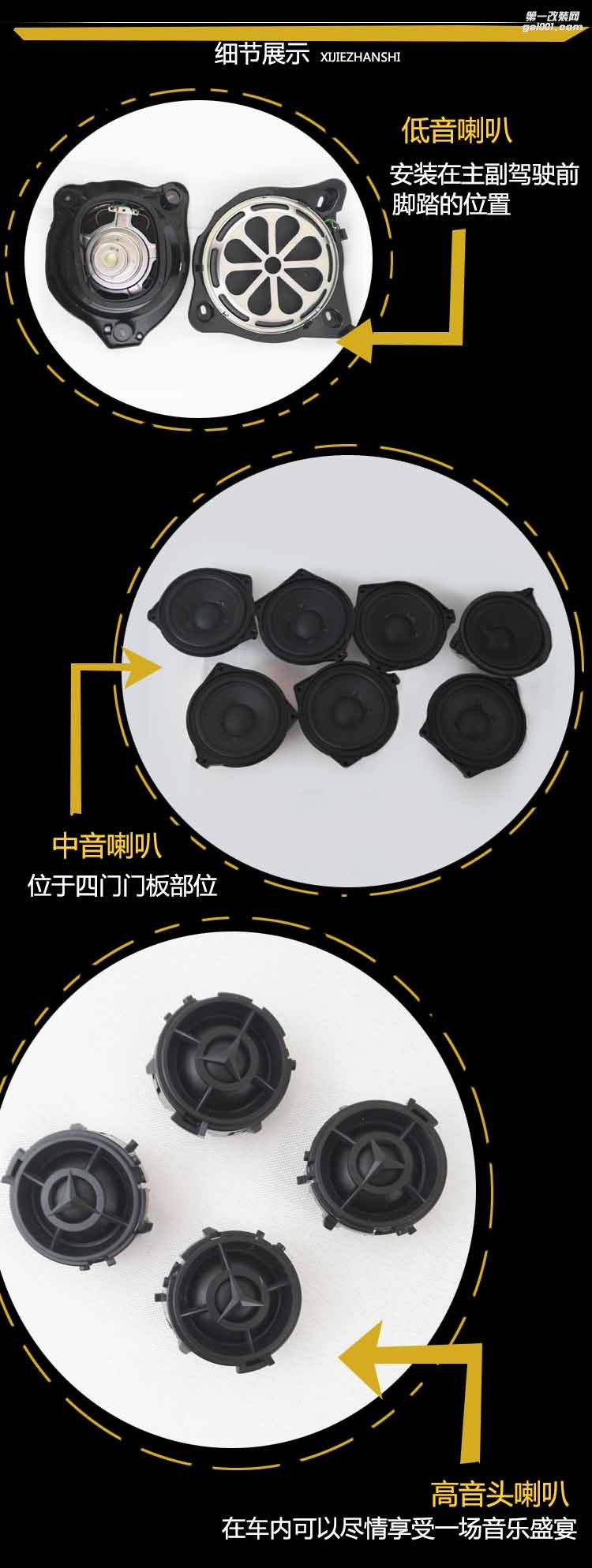 奔馳S級柏林之聲音響 奔馳S320400L 新C GLC 新E柏林之聲音響喇叭