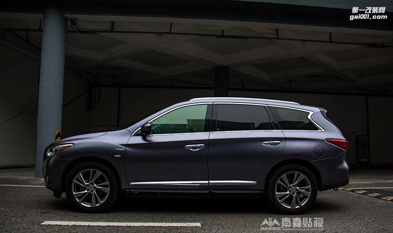英菲尼迪QX60 車身改色電光灰效果 南森汽車改色出品