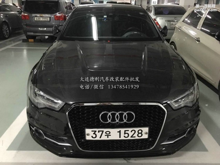 奧迪A6L改裝RS6前杠 ABT碳纖維下鏟后唇