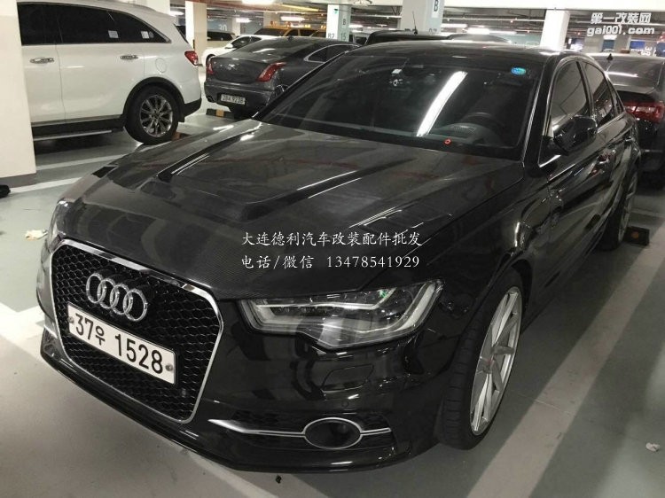 奧迪A6L改裝RS6前杠 ABT碳纖維下鏟后唇