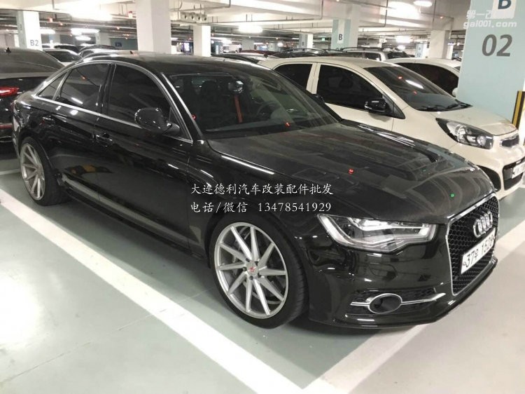 奧迪A6L改裝RS6前杠 ABT碳纖維下鏟后唇