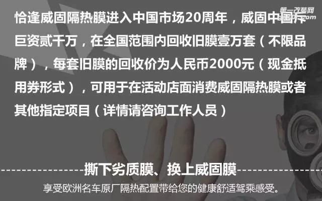 撕下劣質(zhì)膜，回收抵2000！威固中國 除