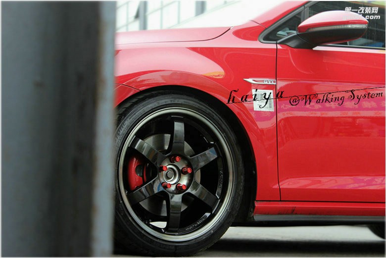 海亞：大眾高爾夫7GTI MK7 升級(jí) RAYS TE37SL PW 18寸鍛造輪轂