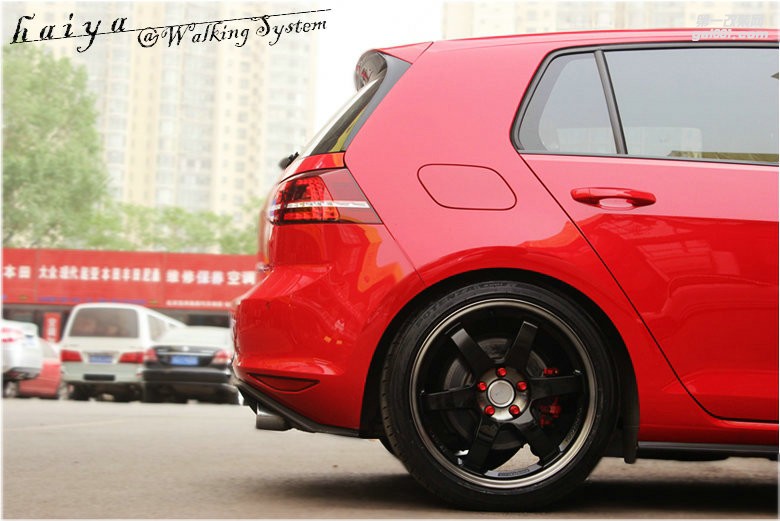 海亞：大眾高爾夫7GTI MK7 升級(jí) RAYS TE37SL PW 18寸鍛造輪轂
