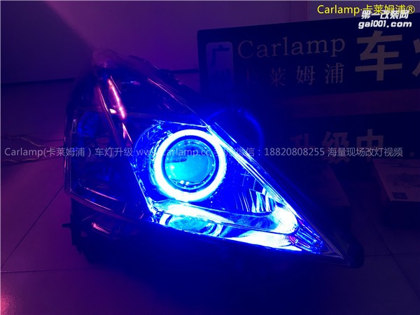 廣州日產(chǎn)天籟 07-12款改燈，車燈改裝升級：卡萊姆浦海拉5雙光透鏡 + 漢雷氙氣大燈 +德國澳茲姆安定器 +白天使 +綠惡魔 + LED轉(zhuǎn)向日行燈