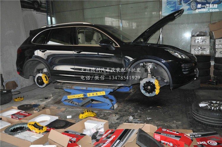 卡宴前后升級Brembo GT前六后四黃色套件