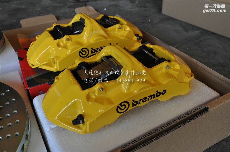 卡宴前后升級Brembo GT前六后四黃色套件
