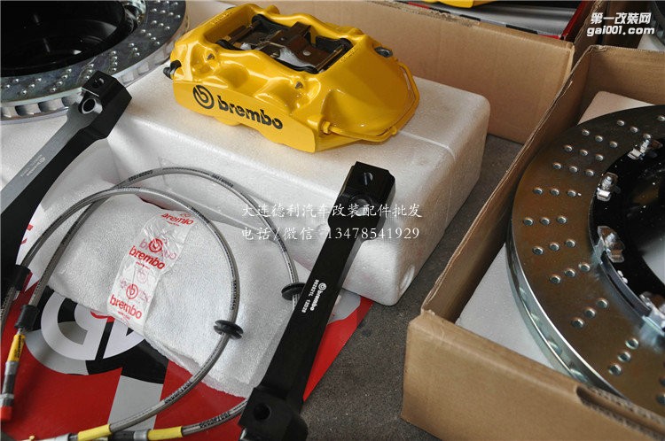 卡宴前后升級Brembo GT前六后四黃色套件