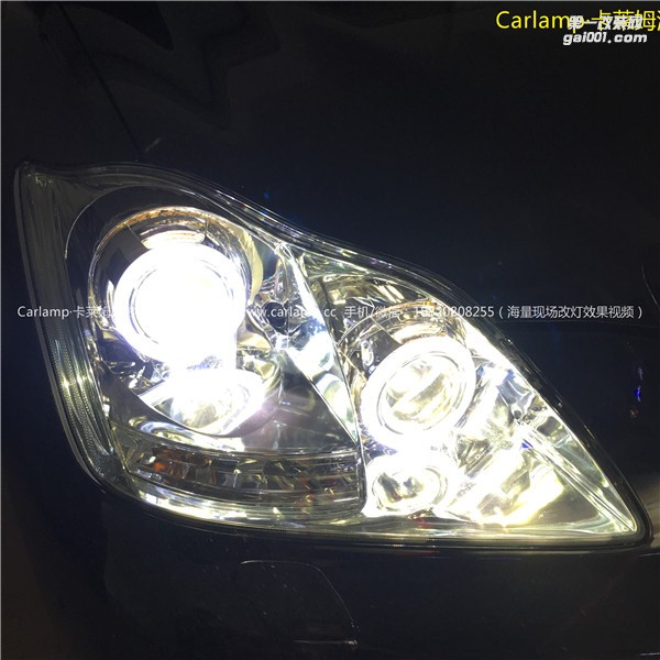 廣州 皇冠 05-09款  改燈，車燈改裝升級：卡萊姆浦海拉5雙光透鏡2對＋漢雷氙氣燈5500K2對＋歐司朗安定器2對
