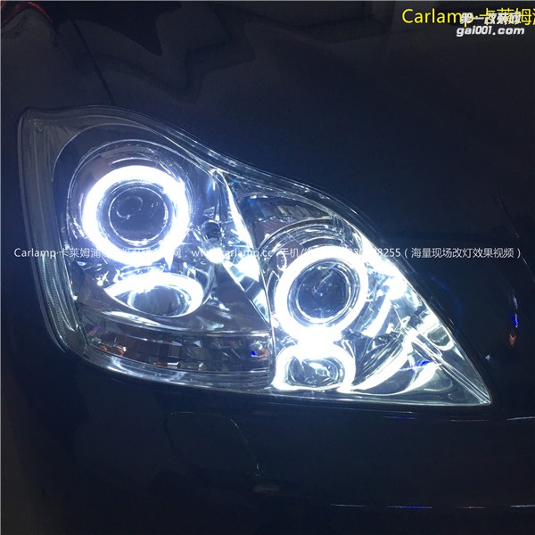 廣州 皇冠 05-09款  改燈，車燈改裝升級：卡萊姆浦海拉5雙光透鏡2對＋漢雷氙氣燈5500K2對＋歐司朗安定器2對