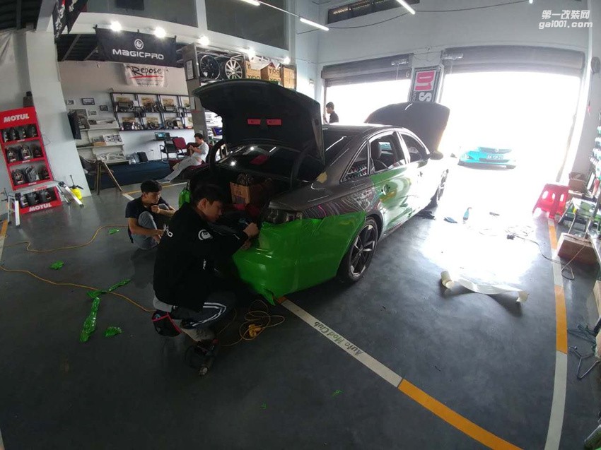 清涼一夏奧迪A6LMACTAC亮光綠