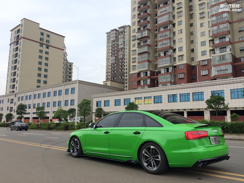 清涼一夏奧迪A6LMACTAC亮光綠