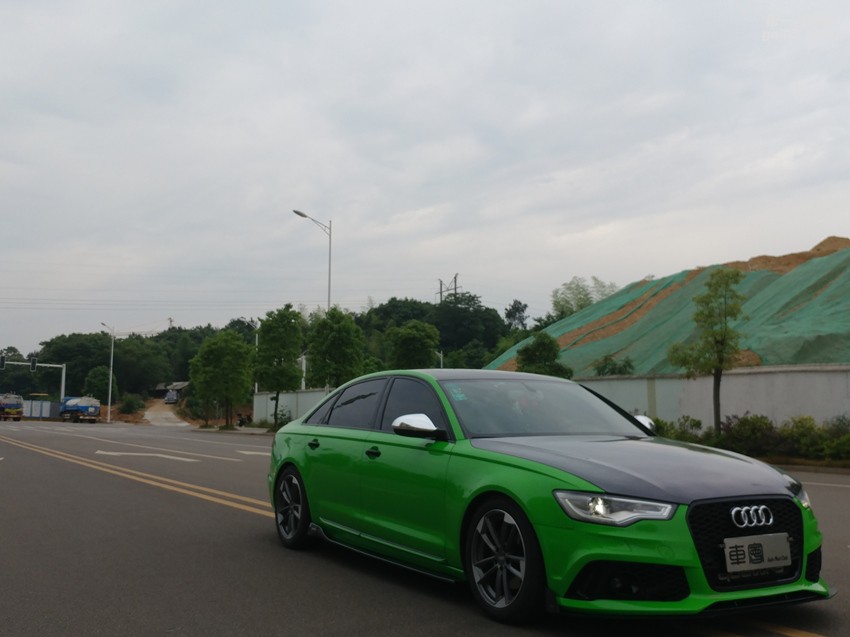 清涼一夏奧迪A6LMACTAC亮光綠