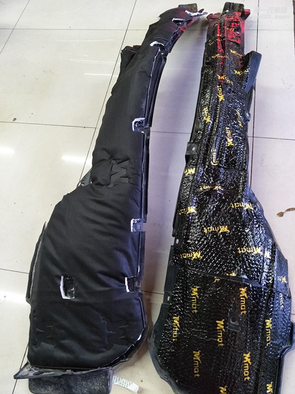 哈爾濱本田CRV汽車隔音胎噪克星-大麥葉子板套件施工 哈爾濱博士達專業(yè)汽車隔音店