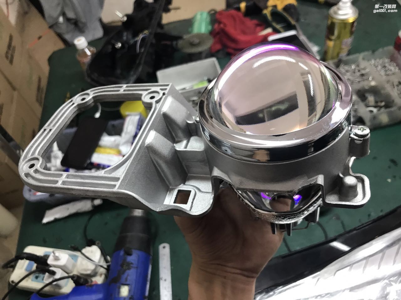 廣州改燈  廣州卡萊姆浦專業(yè)改燈店邁銳寶   改燈 車燈改裝升級：鍍膜5＋5雙光透鏡  氙氣燈套餐  冰藍惡魔眼
