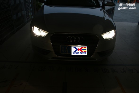 奧迪A4L汽車大燈改裝海拉5透鏡霧燈雙光透鏡氙氣燈