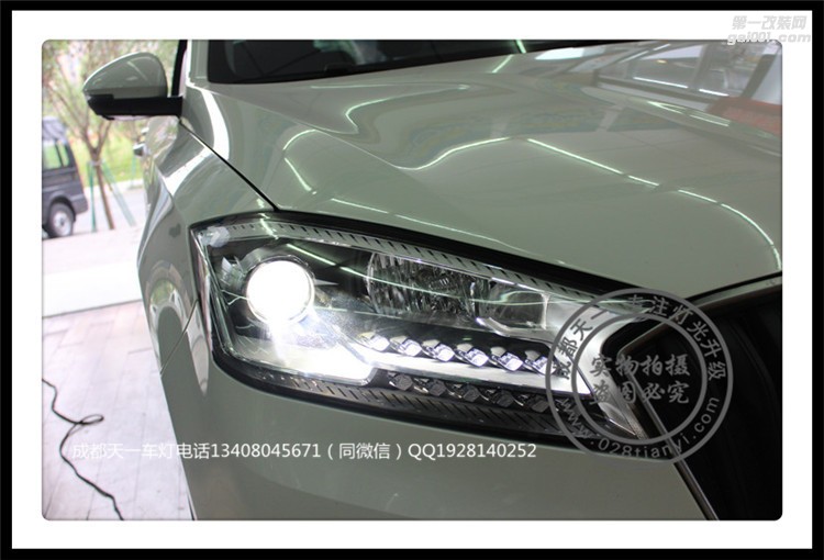 成都寶沃BX7改裝海拉雙光透鏡氙氣燈天一車燈西南首改