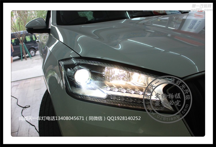 成都寶沃BX7改裝海拉雙光透鏡氙氣燈天一車燈西南首改