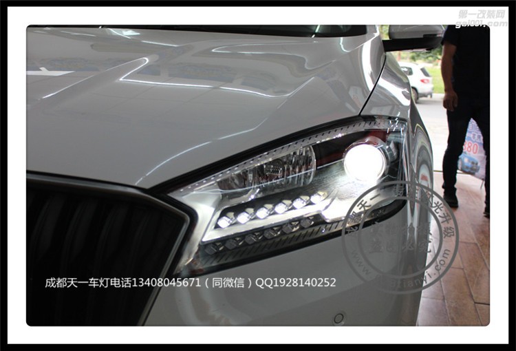 成都寶沃BX7改裝海拉雙光透鏡氙氣燈天一車燈西南首改
