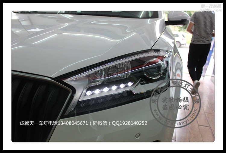 成都寶沃BX7改裝海拉雙光透鏡氙氣燈天一車燈西南首改
