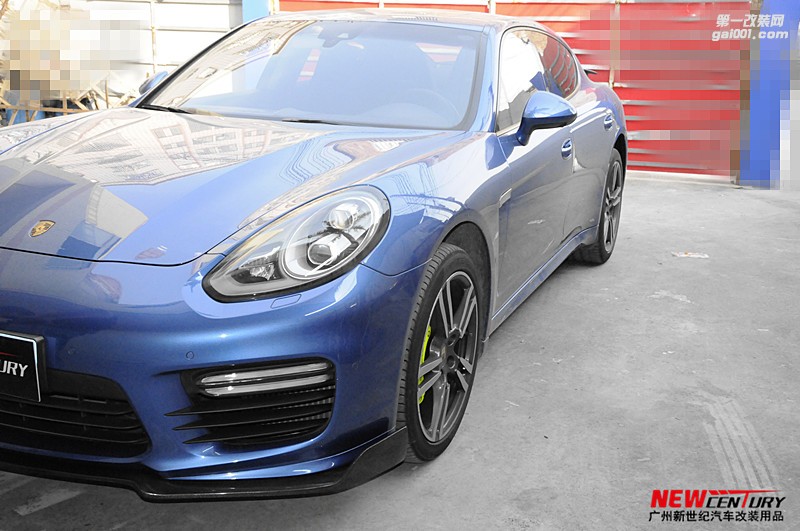 保時(shí)捷帕拉梅拉Panamera Turbo GTS改裝碳纖維前唇 大嘴前杠下巴