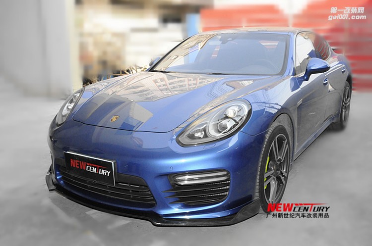 保時(shí)捷帕拉梅拉Panamera Turbo GTS改裝碳纖維前唇 大嘴前杠下巴