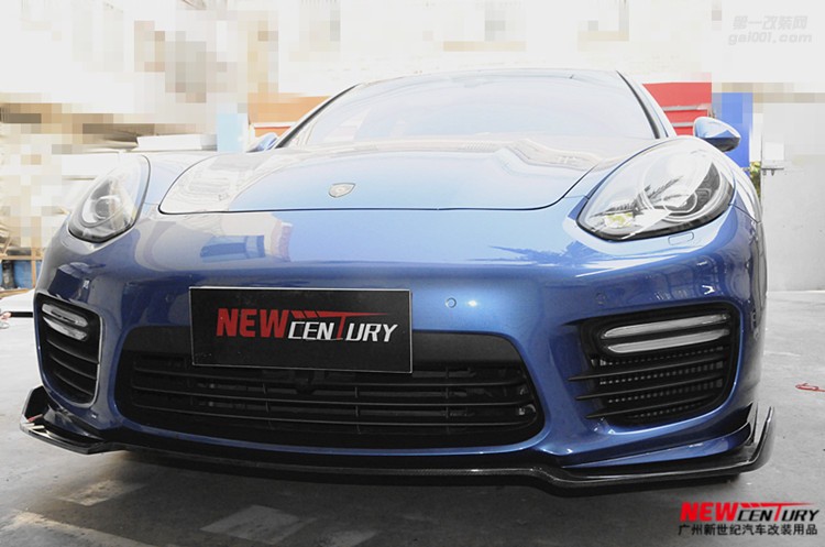 保時(shí)捷帕拉梅拉Panamera Turbo GTS改裝碳纖維前唇 大嘴前杠下巴