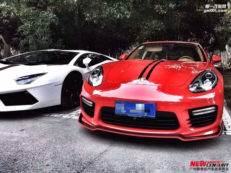 保時(shí)捷帕拉梅拉Panamera Turbo GTS改裝碳纖維前唇 大嘴前杠下巴