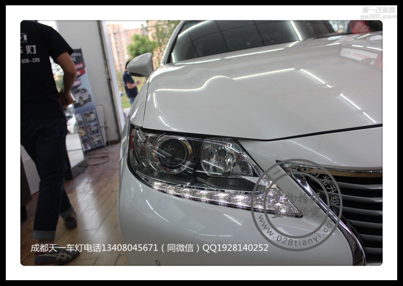 成都凱迪拉克ES250車燈改裝升級海拉雙光透鏡