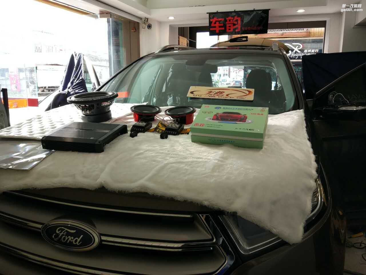 【汽車改裝實(shí)例】福特銳界改山星彩虹汽車音響大白鯊汽車隔音360全景記錄儀汕頭車韻汽車影音館