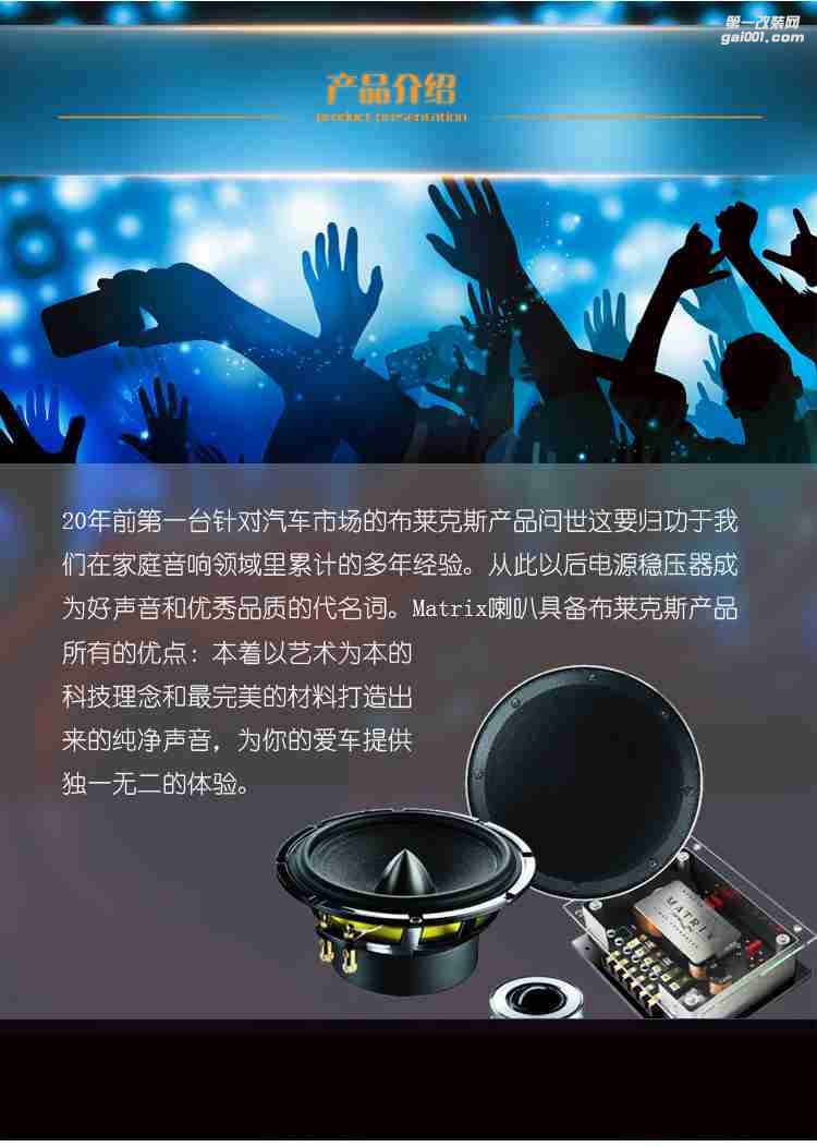 德國BRAX巴仕布萊克斯Matrix 2-way system pp 6.5寸二路套裝喇叭