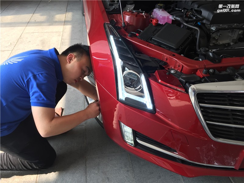 上海凱迪拉克車燈改裝 全LED大燈 雪萊特LED透鏡 龍鼎愛馬仕大燈 日行燈