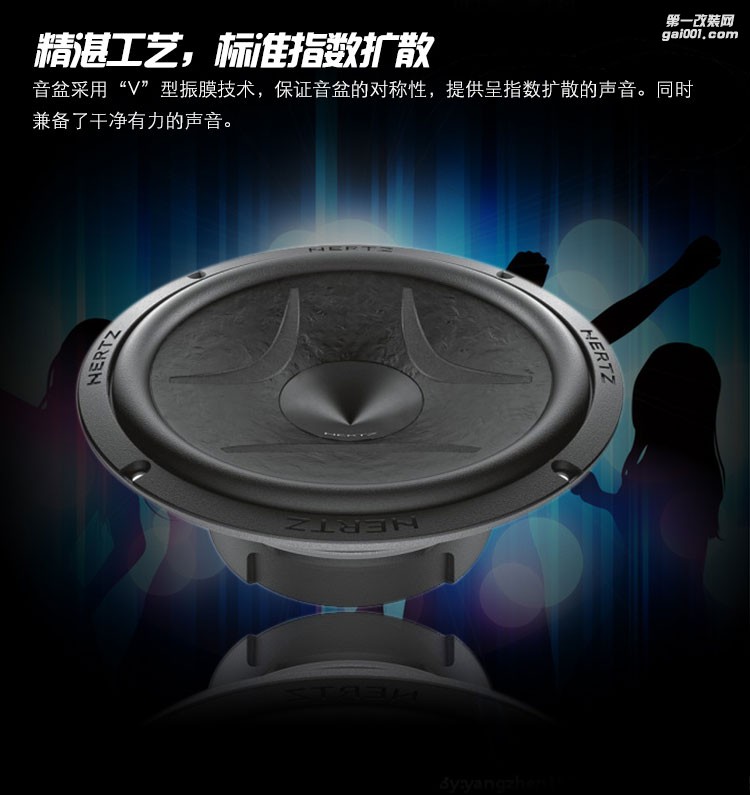 意大利HERTZ赫茲ESK 163L.5 6.5寸三分頻分體式套裝汽車音響喇叭