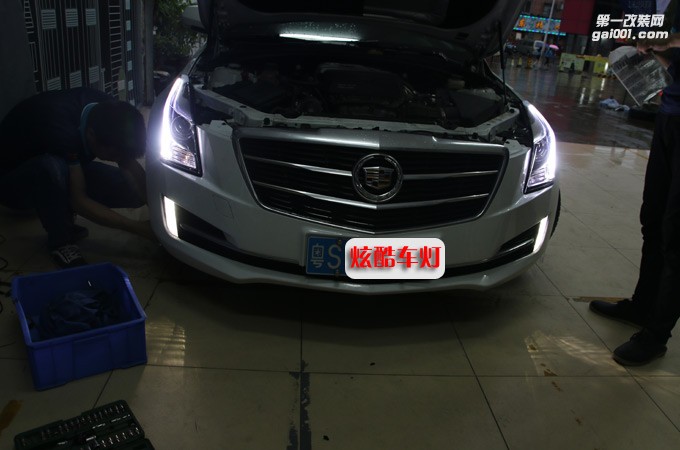 東莞凱迪拉克ATS炫酷車燈改燈 ATS汽車燈光升級大燈改裝海拉5透鏡