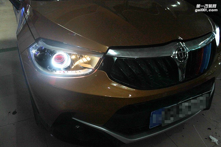 中華V3改裝大燈改裝Q5雙光透鏡氙氣燈 天使眼惡魔眼