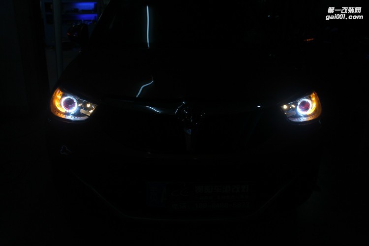 中華V3改裝大燈改裝Q5雙光透鏡氙氣燈 天使眼惡魔眼