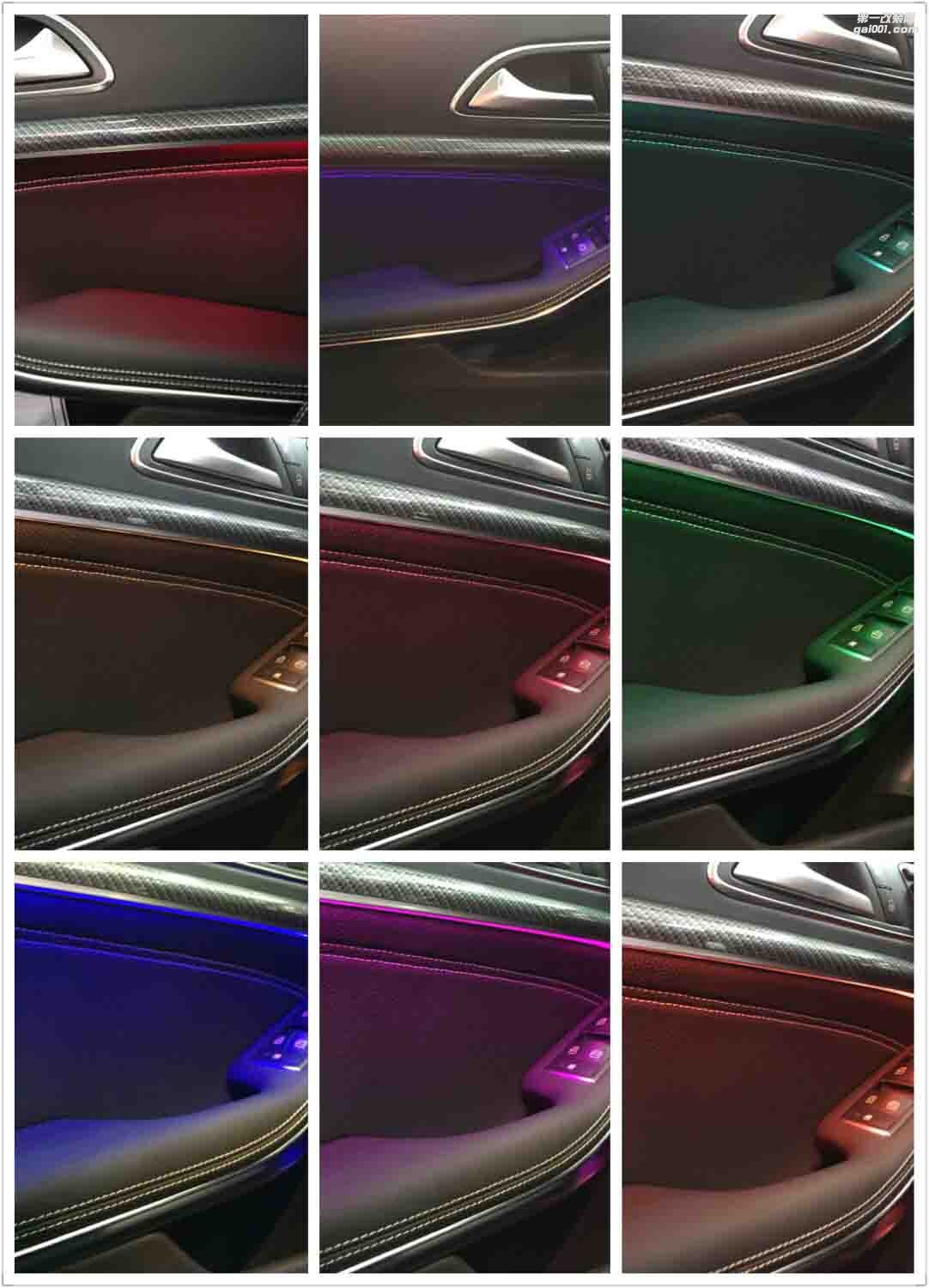 奔驰GLA改装一键启动 原厂哈曼卡顿 十二色氛围灯 刷carplay