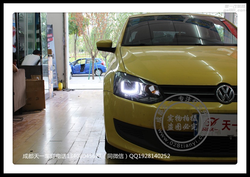 成都大眾Polo車燈改裝升級德國原裝海拉LED日行燈氙氣燈