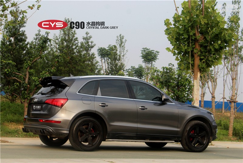 汽車(chē)改色貼膜鄭州奧迪Q5水晶鎢鋼
