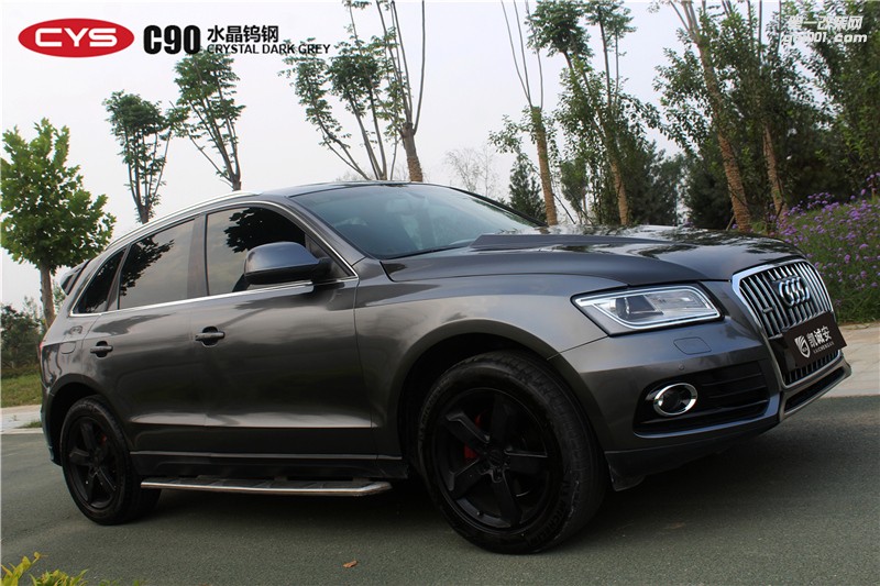 汽車(chē)改色貼膜鄭州奧迪Q5水晶鎢鋼