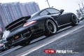 保時(shí)捷911 CYS電光金屬黑 PM150 汽車改色貼膜 18611722254 (2)