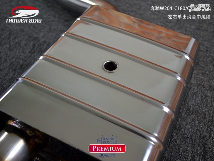 奔馳W204 C180C200C260 左右單出 消音中尾段