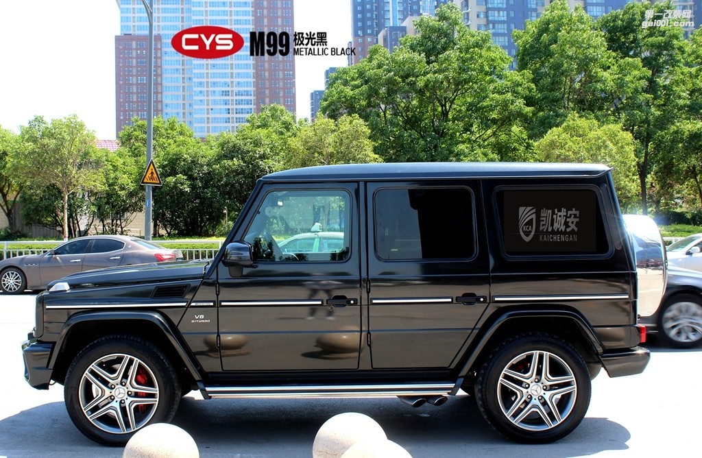 奔馳G500 CYS極光黑 M99 汽車改色貼膜 18611722254 (17)