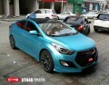 現(xiàn)代朗動 CYS綢緞冰天藍(lán) ST040 汽車改色貼膜 18611722254 (8)