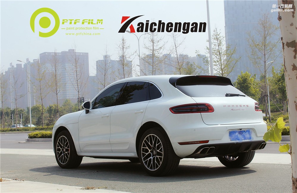 鄭州保時捷macan貼PTF專車專用透明膜效果圖
